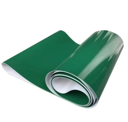 3 katmanlı PVC kemer 5000 mm Uzunluk Yeşil Işık Taşıyıcı Kemer Gıda Endüstrisi için Hava Duruma Dirençli